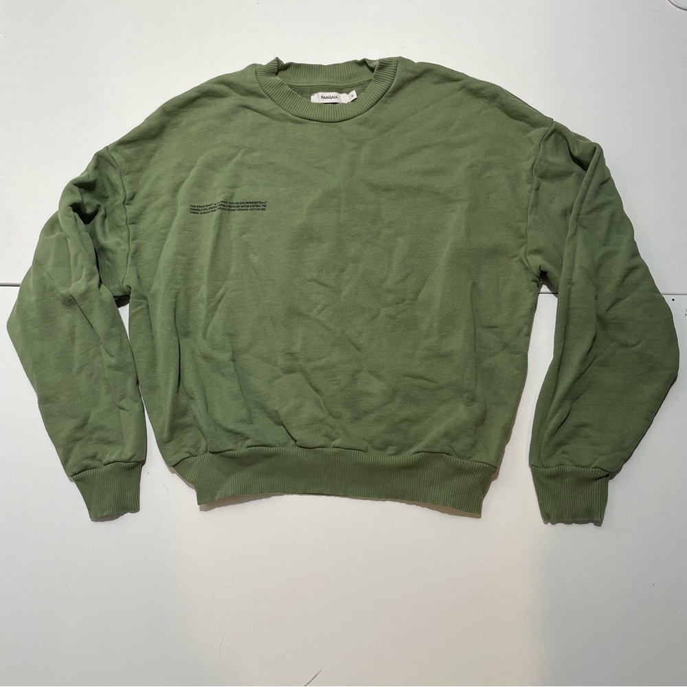 PANGAIA Women 365 Mid weight Sweatshirt Moss Green Organic Cotton Fisherman